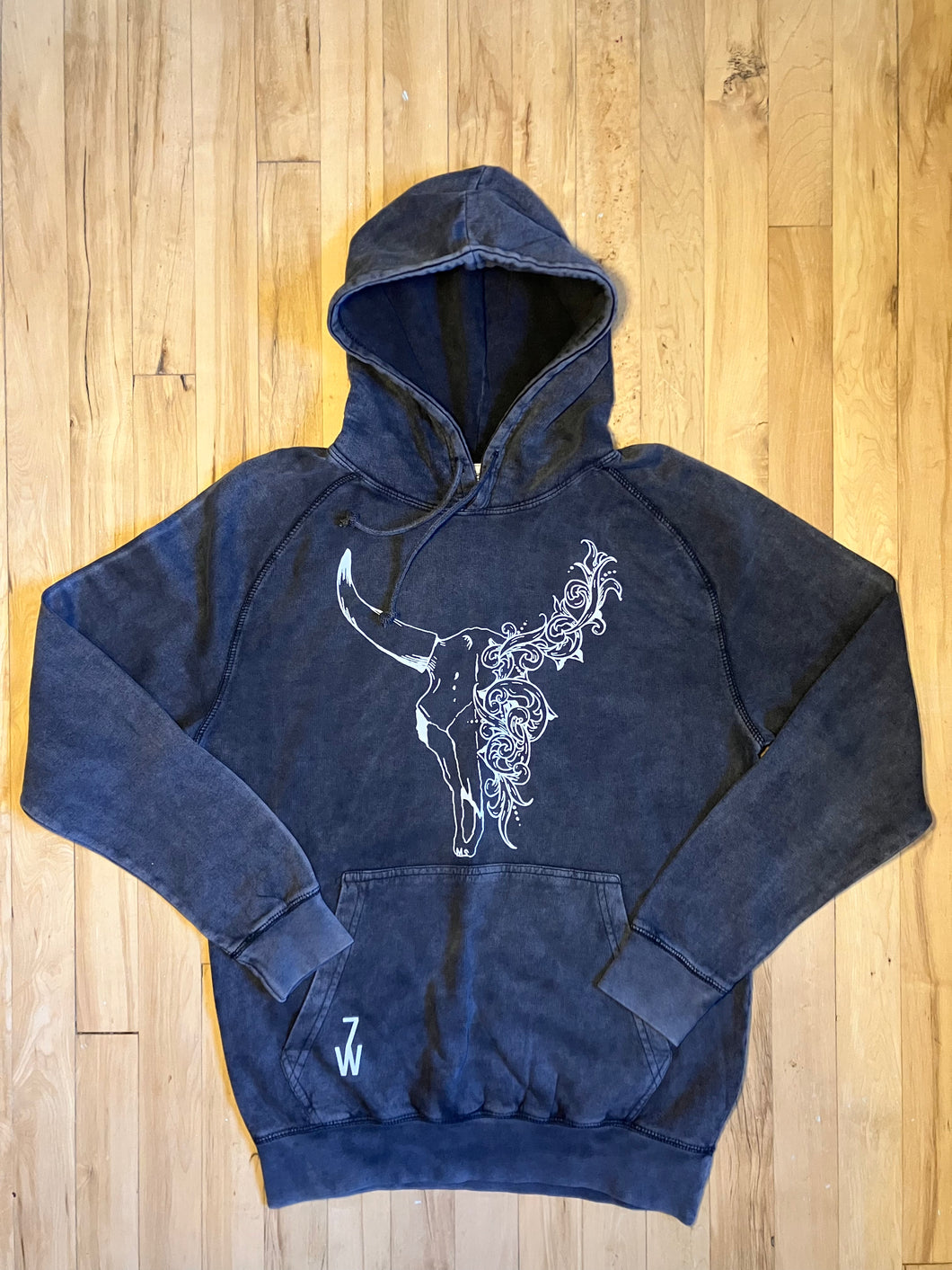 Skulls N Scrolls Hoodie - Vintage Black